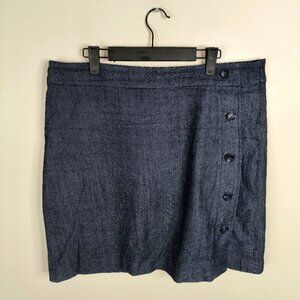 Emma & Olivia Preppy Nautical Tennis Prep Denim Stretch Academia Skirt 12